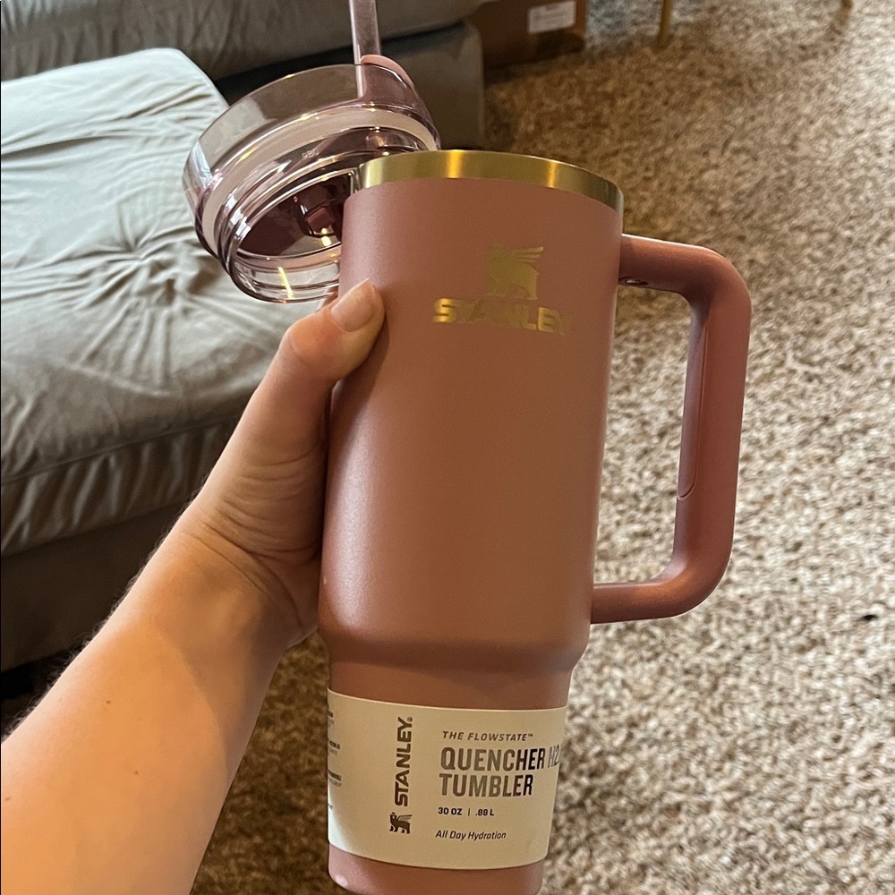 Stanley Rose Tumbler with Handle antique pink